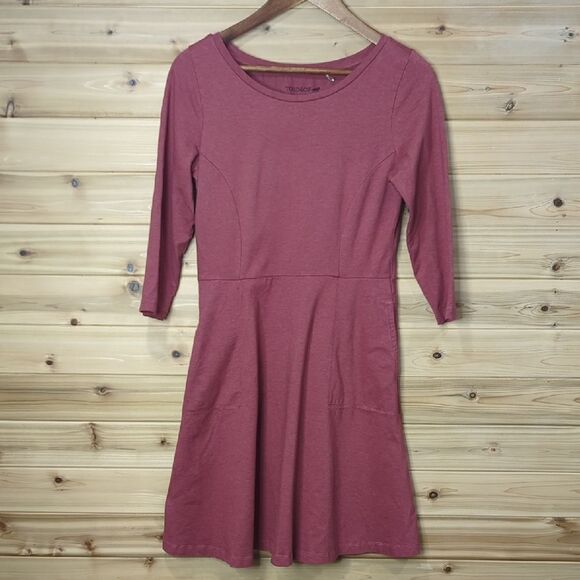 Toad&Co Dress Womens Small Rusty Red Knee Length Faro Dress - Picture 1 of 10